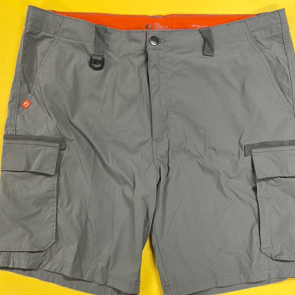 Gray Cargo Shorts with Utilitarian Design
